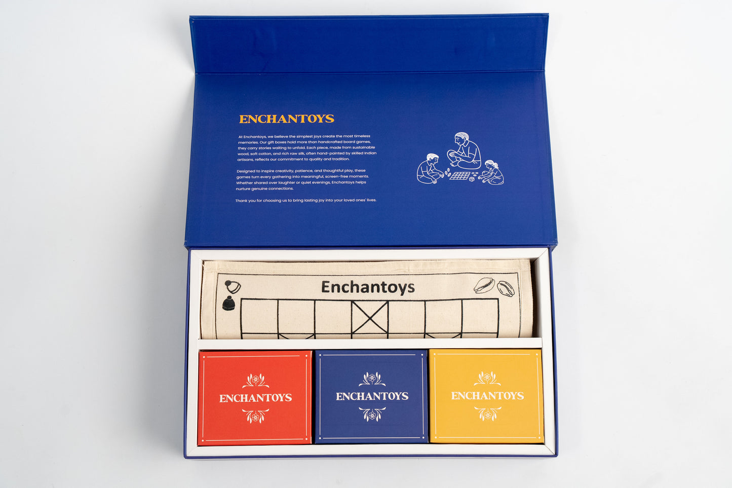 Enchantoys Ashta Chamma – Timeless Heritage Fabric Board Game for Gifting