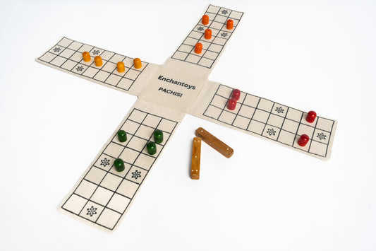 Buy Pachisi Board Game Set– Foldable Cotton Cloth Heritage Fun Online On Enchantoys