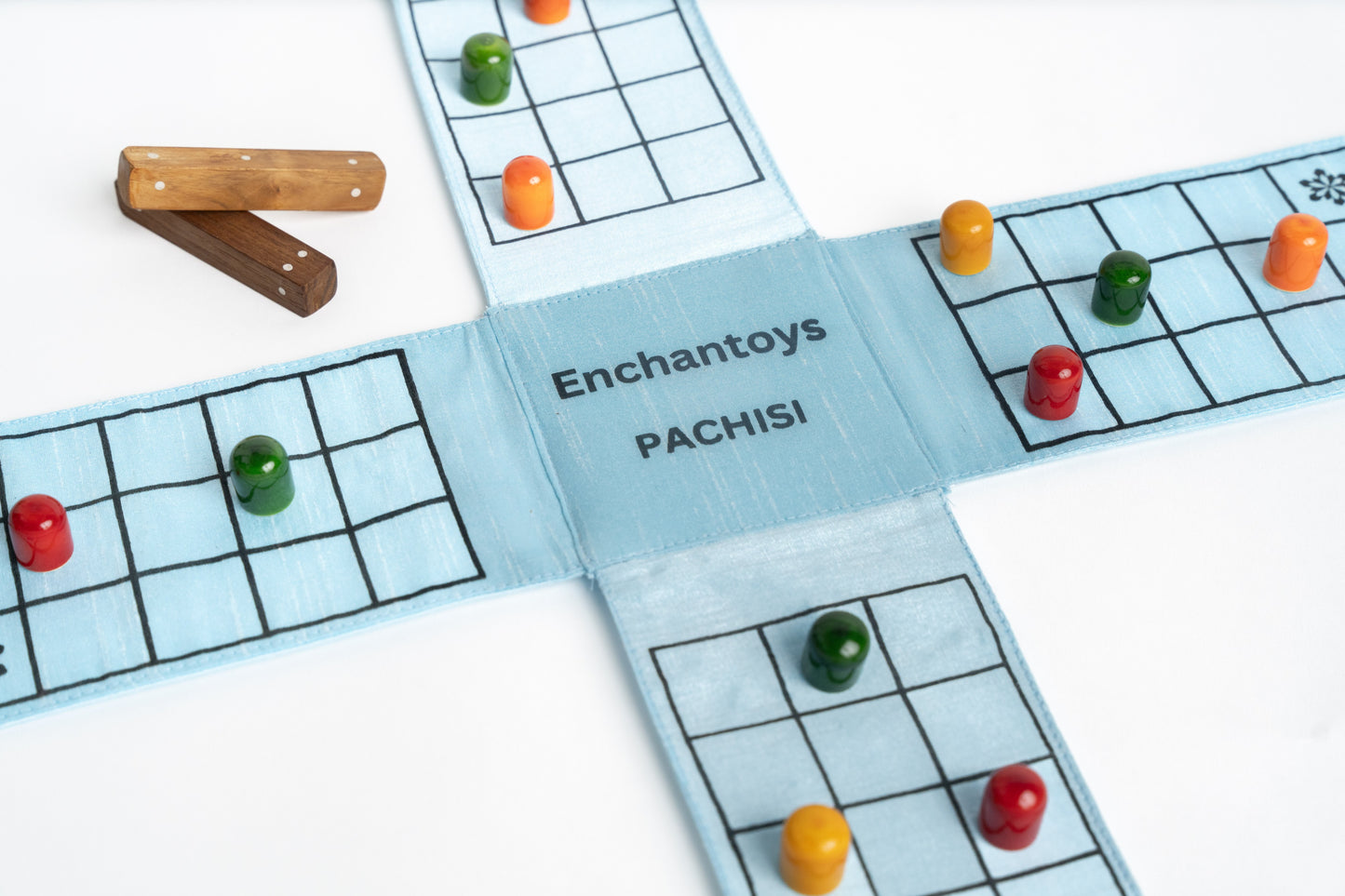 Buy Pachisi Board Game – Raw Silk Indian Cultural Dice Game Online On Enchantoys