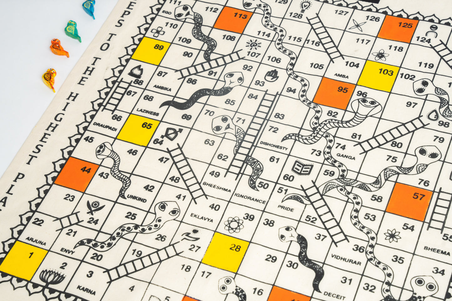 Buy Paramapadasopanam–Traditional Snakes & Ladders Indian Board Online On Enchantoys 