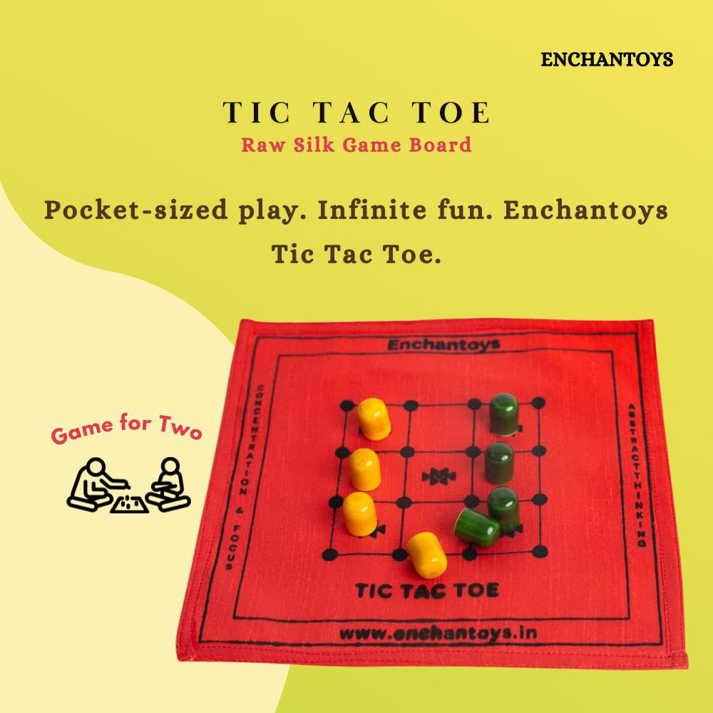 Buy Tic-Tac-Toe – Trending Handcrafted Raw Silk Luxury Game Online On Enchantoys