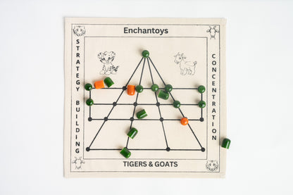 Buy Puli Meka (BaghChaal) – Cotton Cloth Indian Strategy Game Online On Enchantoys