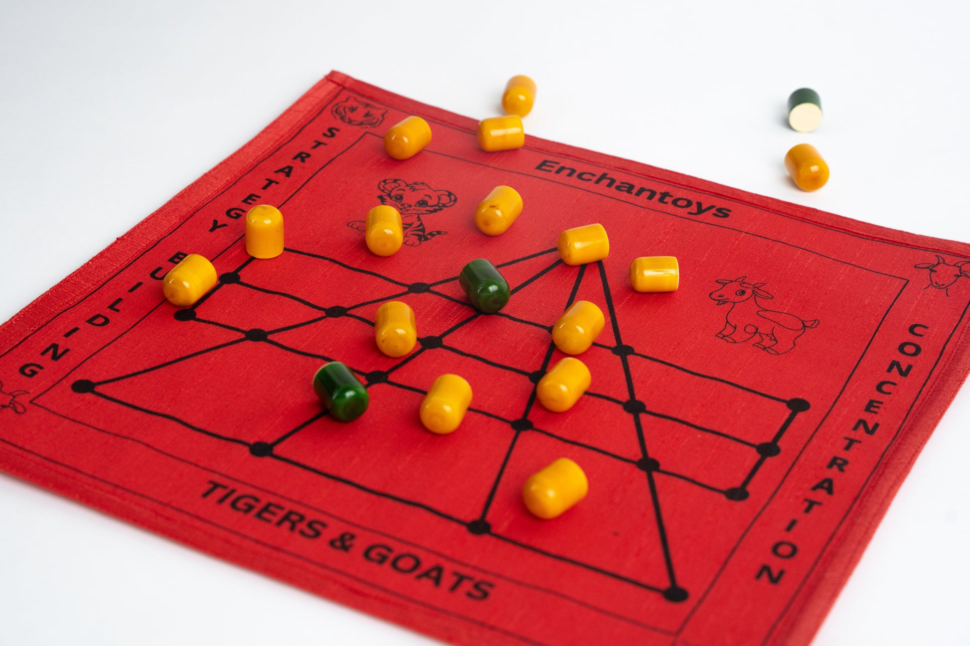Buy Puli Meka (BaghChaal) – Best Raw Silk Indian Strategy Game Online On Enchantoys 