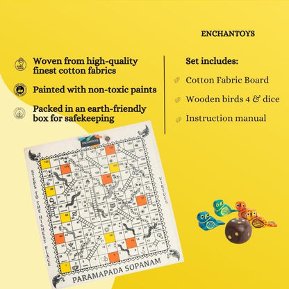 Buy Paramapadasopanam–Traditional Snakes & Ladders Indian Board Online On Enchantoys 