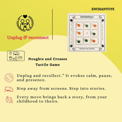 Tactile game packaging with Enchantoys branding 
