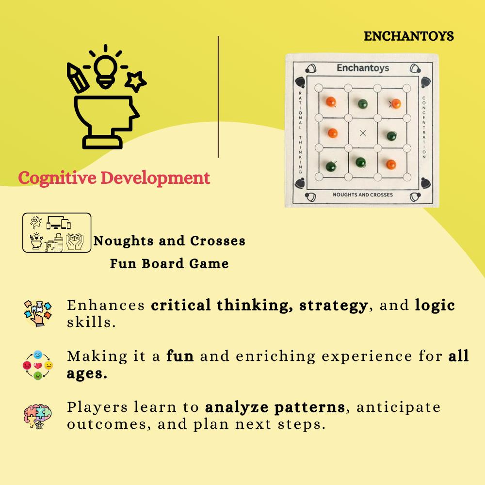 Enchantoys Noughts and Crosses board game with cognitive development benefits