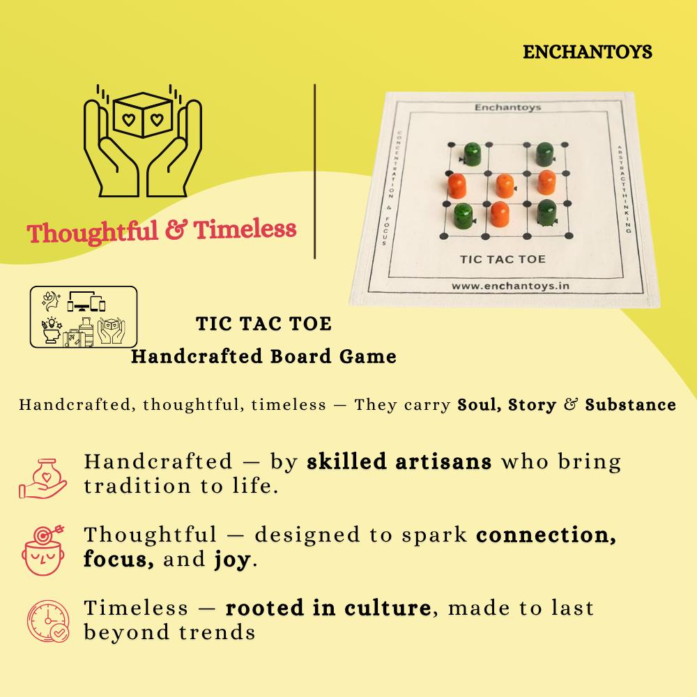 Buy Tic-Tac-Toe – Best Handcrafted Cotton Cloth Classic Game Online On Enchantoys