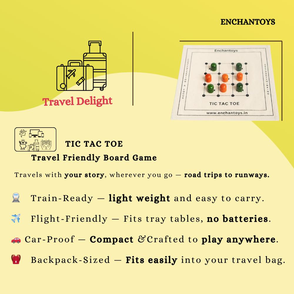 Buy Tic-Tac-Toe – Best Handcrafted Cotton Cloth Classic Game Online On Enchantoys