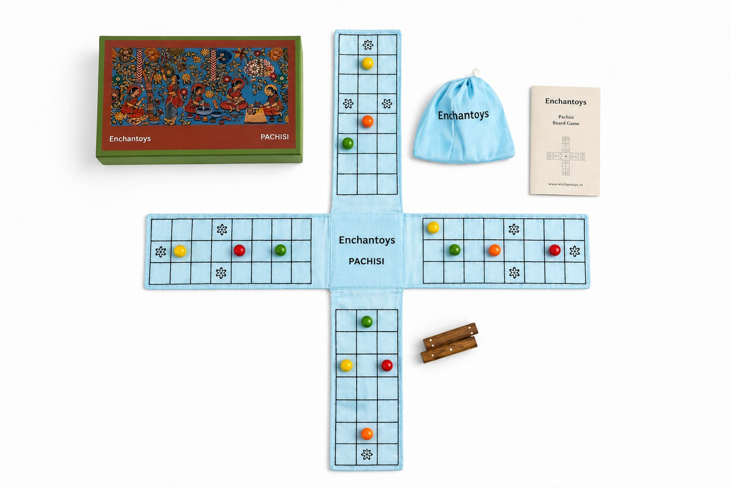Pachisi – Heritage Indian Game on Raw Silk Cloth