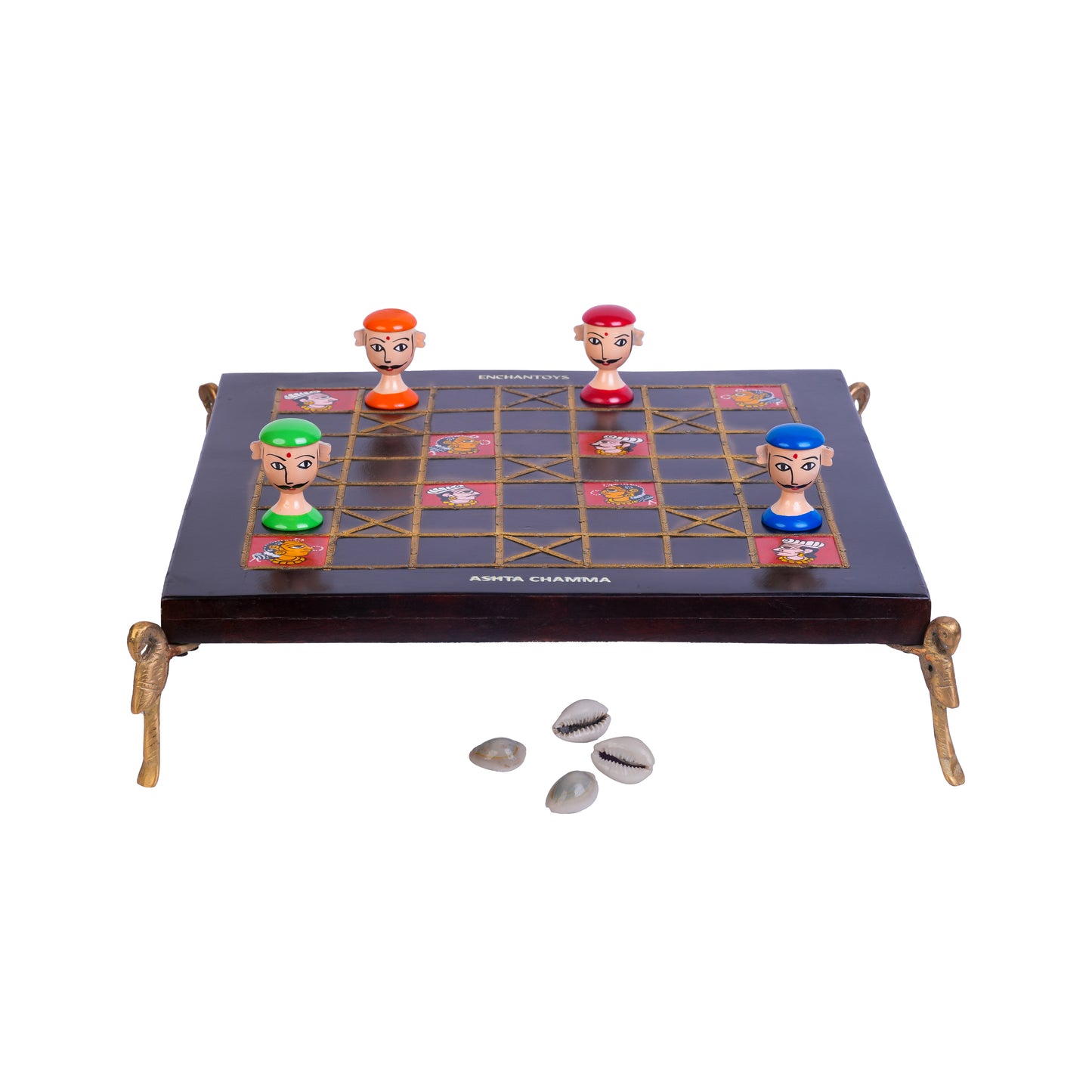 Buy Trending Ashta Chamma Board Game – Handcrafted Brass & Wood Online On Enchantoys