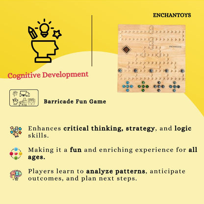 Buy Barricade Wooden Board Game –Strategy,Logical & Handcrafted Online On Enchantoys