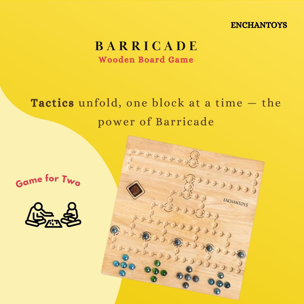 Buy Barricade Wooden Board Game –Strategy,Logical & Handcrafted Online On Enchantoys