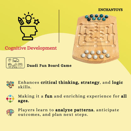 Buy Daadi Peeta Wooden Board Game – Classic Indian Strategy Online On Enchantoys