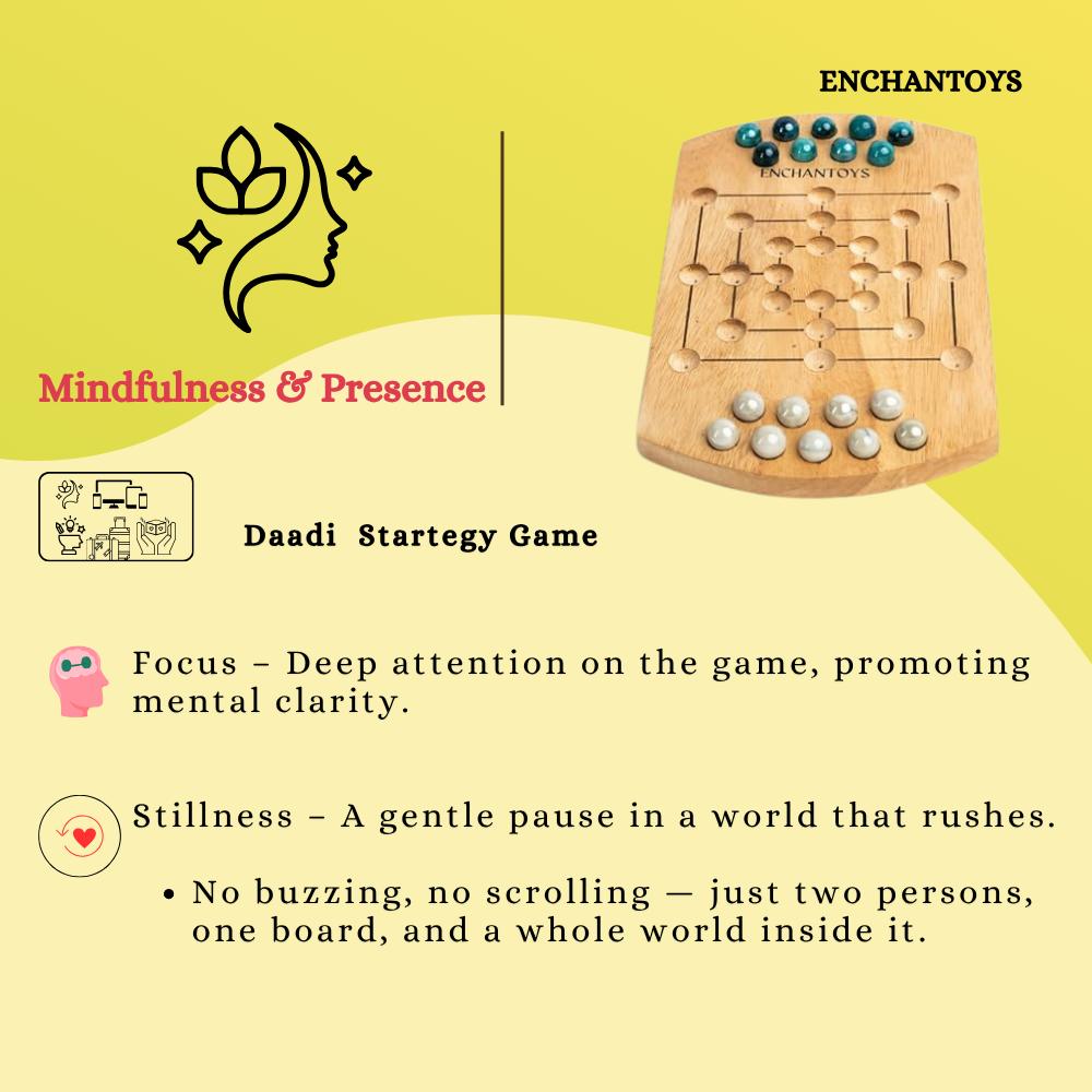Buy Daadi Peeta Wooden Board Game – Classic Indian Strategy Online On Enchantoys