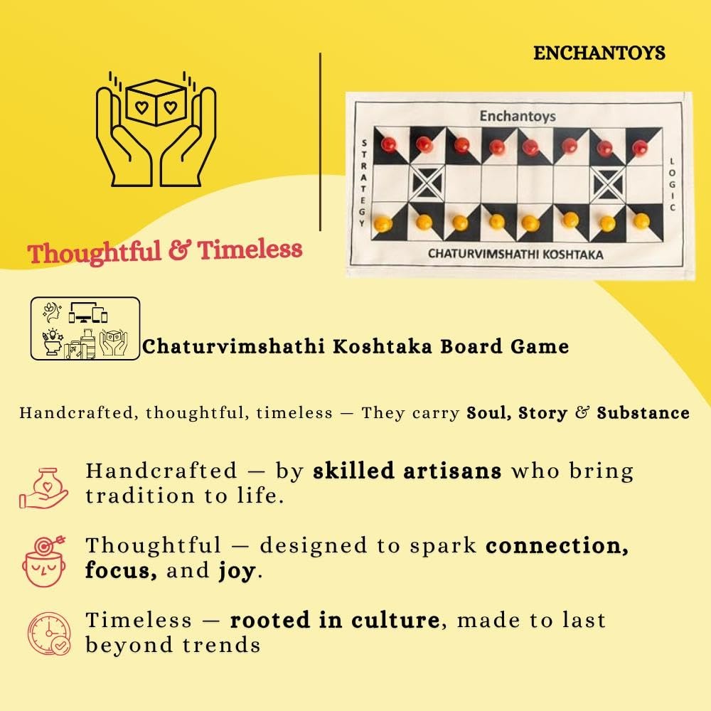 Buy Chaturvimshathi Koshtaka–Indian Strategy Game,Cotton Cloth Online On Enchantoys