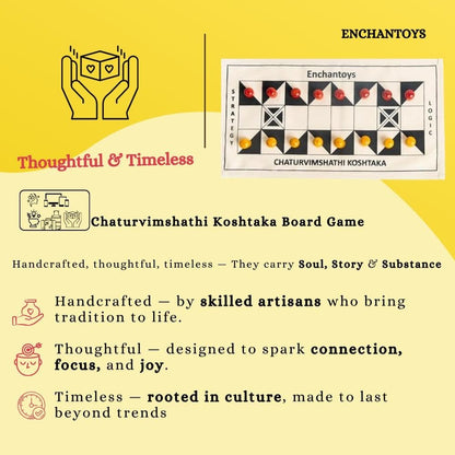 Buy Chaturvimshathi Koshtaka–Indian Strategy Game,Cotton Cloth Online On Enchantoys