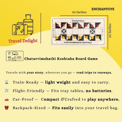 Buy Chaturvimshathi Koshtaka–Indian Strategy Game,Cotton Cloth Online On Enchantoys