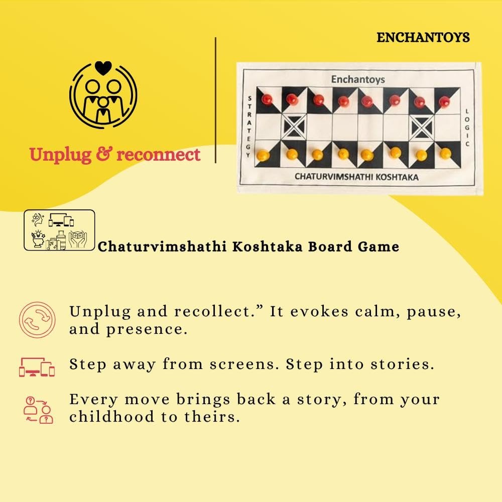Buy Chaturvimshathi Koshtaka–Indian Strategy Game,Cotton Cloth Online On Enchantoys