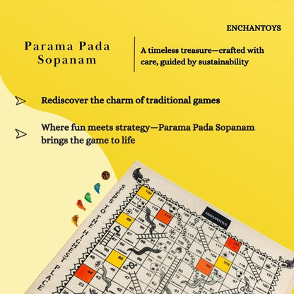 Buy Paramapadasopanam–Traditional Snakes & Ladders Indian Board Online On Enchantoys 