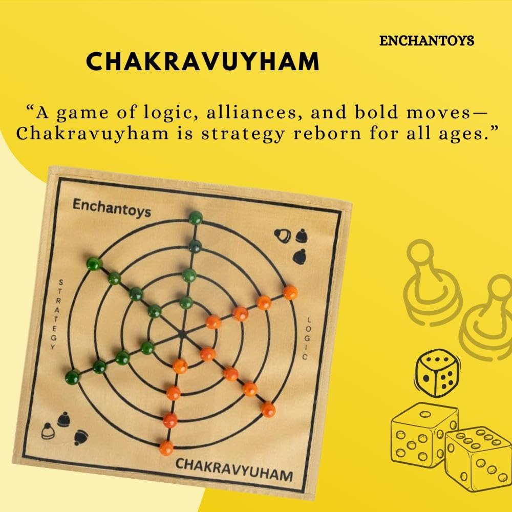 Buy Chakravyuham Board Game – Raw Silk Mahabharata Classic Online On Enchantoys
