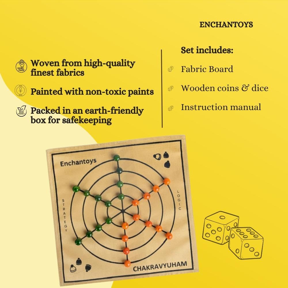 Buy Chakravyuham Board Game – Raw Silk Mahabharata Classic Online On Enchantoys