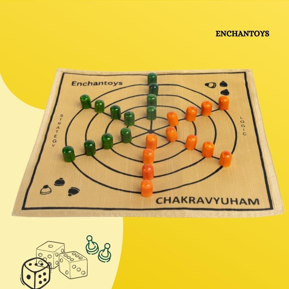 Buy Chakravyuham Board Game – Raw Silk Mahabharata Classic Online On Enchantoys