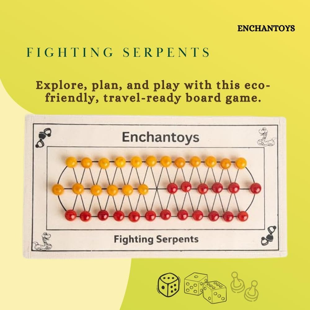 Fighting Serpents – Handcrafted Cotton Fabric Game