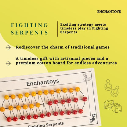 Fighting Serpents – Handcrafted Cotton Fabric Game