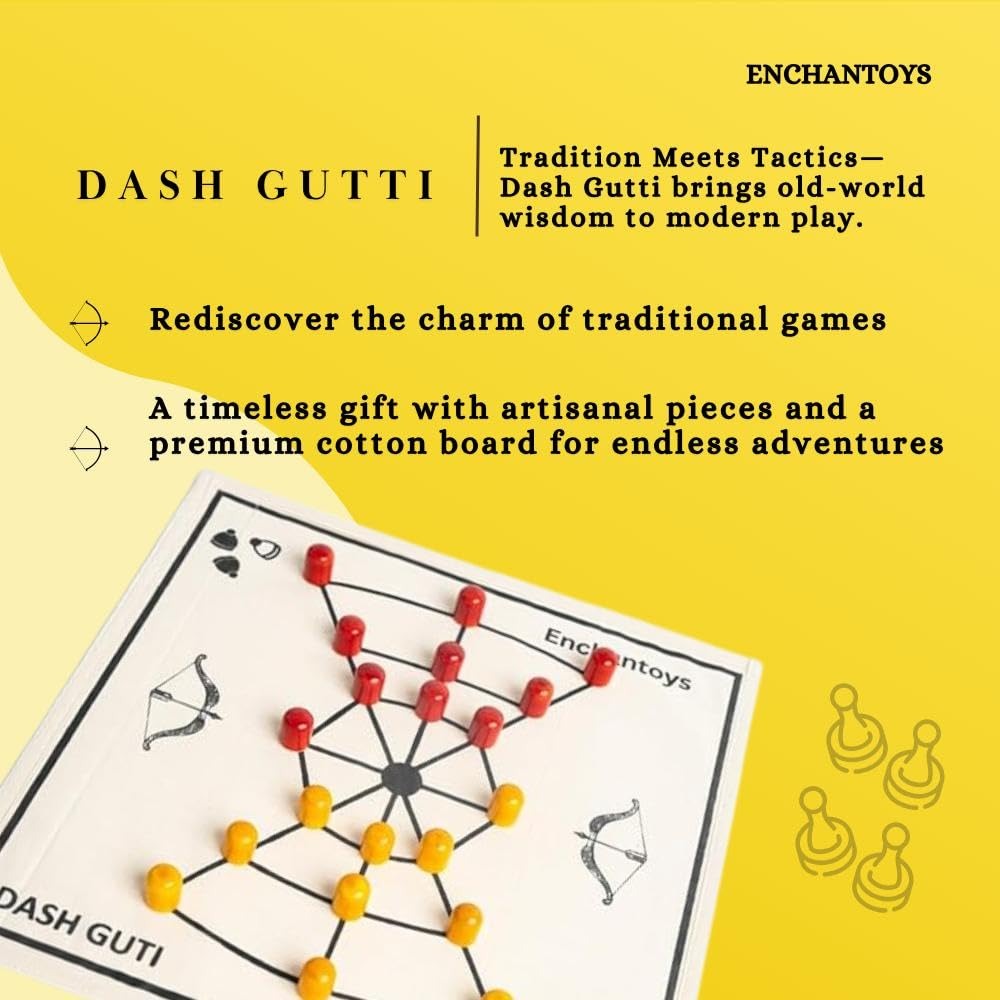 Buy Dash Gutti Board Game–Cotton Fabric Indian War Strategy Set Online On Enchantoys