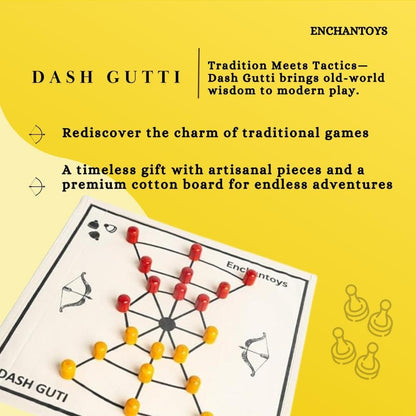 Buy Dash Gutti Board Game–Cotton Fabric Indian War Strategy Set Online On Enchantoys