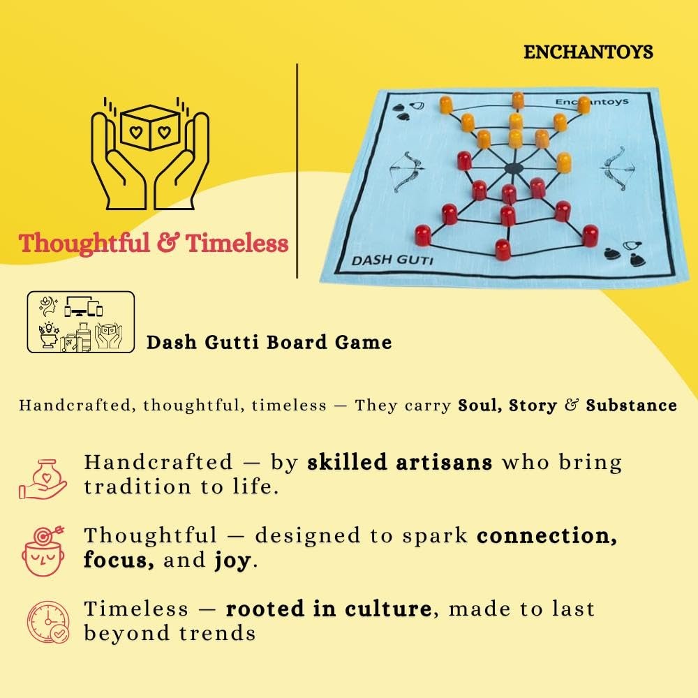 Buy Dash Gutti Board Game – Raw Silk Indian War Tactical Set Online On Enchantoys