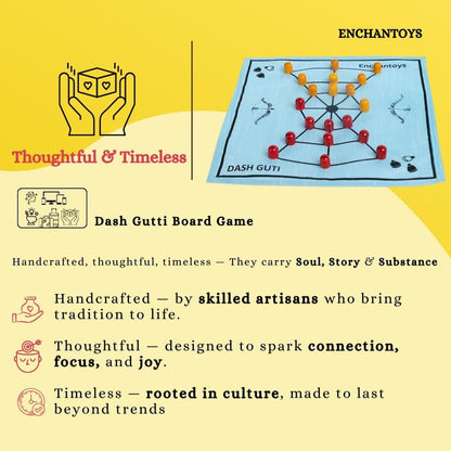 Buy Dash Gutti Board Game – Raw Silk Indian War Tactical Set Online On Enchantoys