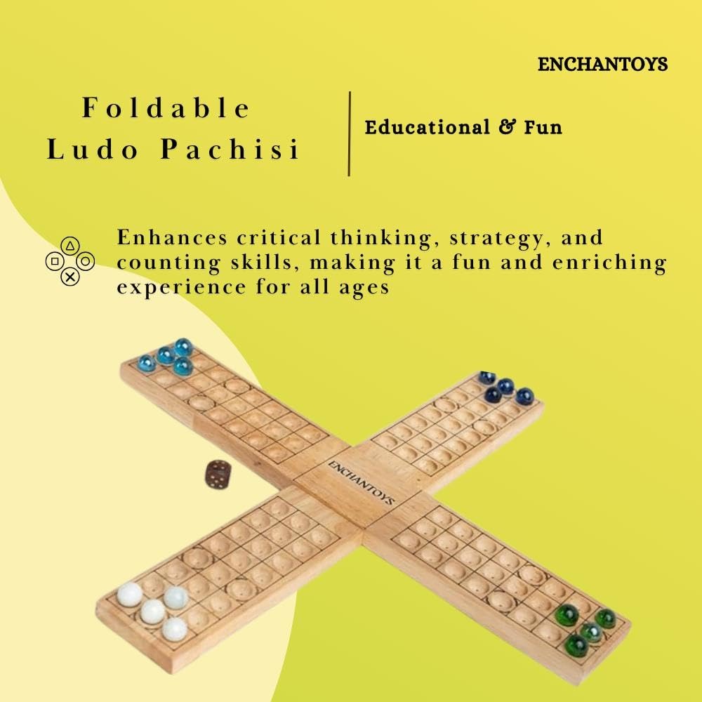Buy Pachisi Native Game – Traditional Handcrafted Wooden Board Online On Enchantoys
