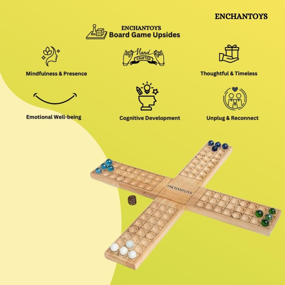 Buy Pachisi Native Game – Traditional Handcrafted Wooden Board Online On Enchantoys
