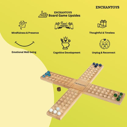 Buy Pachisi Native Game – Traditional Handcrafted Wooden Board Online On Enchantoys