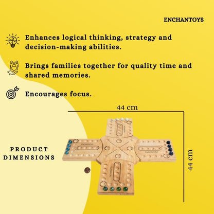 * Travel-friendly, traditional Pachisi board game 
