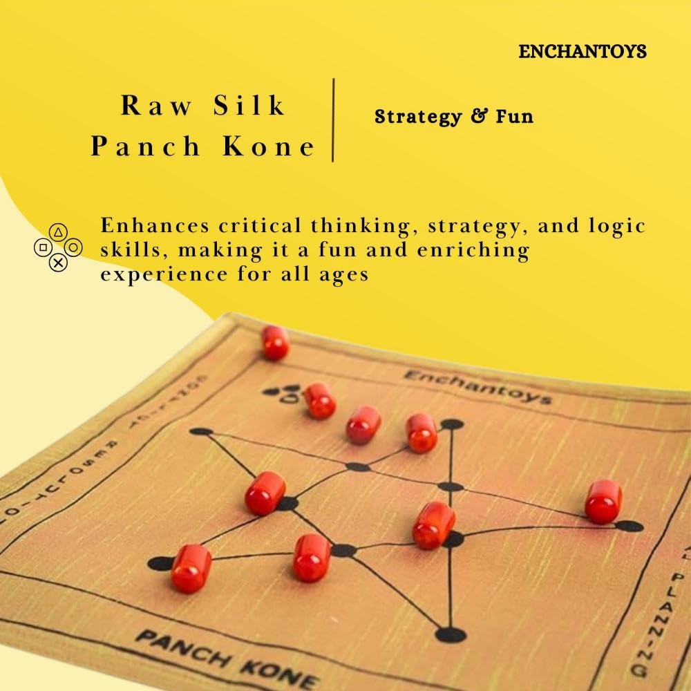 Panch Kone Board Game - Raw Silk