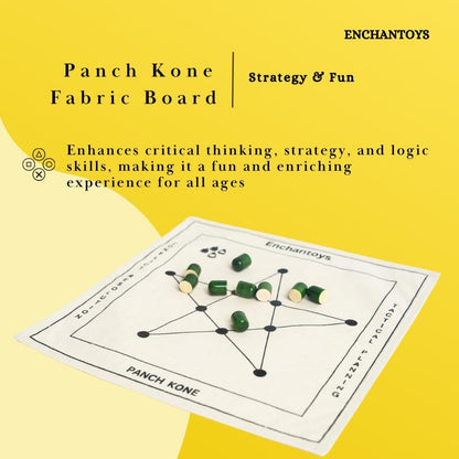 Buy Panch Kone Strategy Board Game – Portable Cotton Cloth Online On Enchantoys