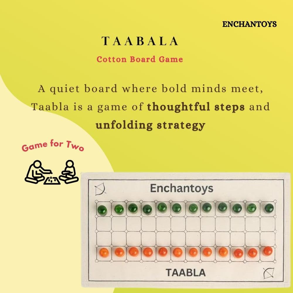 Buy Taabla Board Game – Indian Strategy Game on Cotton Cloth Online On Enchantoys