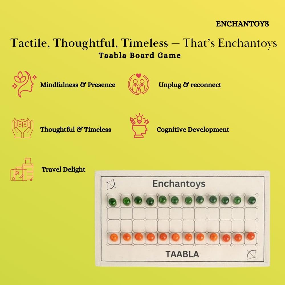 Buy Taabla Board Game – Indian Strategy Game on Cotton Cloth Online On Enchantoys