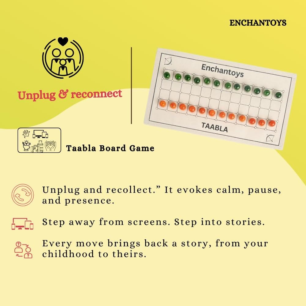 Buy Taabla Board Game – Indian Strategy Game on Cotton Cloth Online On Enchantoys