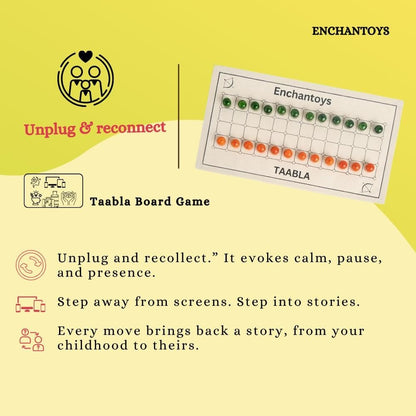 Buy Taabla Board Game – Indian Strategy Game on Cotton Cloth Online On Enchantoys