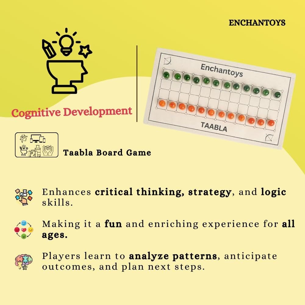 Buy Taabla Board Game – Indian Strategy Game on Cotton Cloth Online On Enchantoys