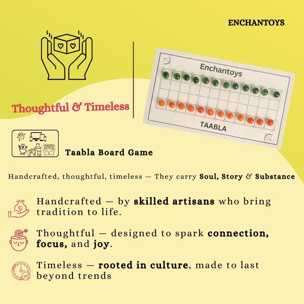 Buy Taabla Board Game – Indian Strategy Game on Cotton Cloth Online On Enchantoys
