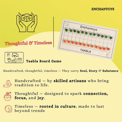 Buy Taabla Board Game – Indian Strategy Game on Cotton Cloth Online On Enchantoys