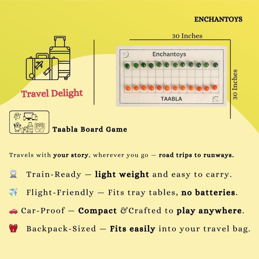 Buy Taabla Board Game – Indian Strategy Game on Cotton Cloth Online On Enchantoys