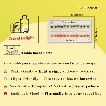 Buy Taabla Board Game – Indian Strategy Game on Cotton Cloth Online On Enchantoys