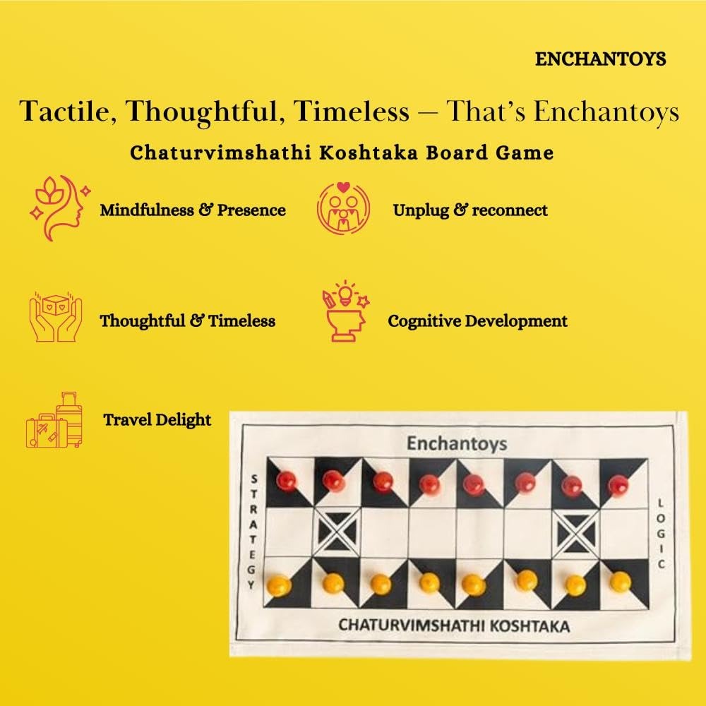 Buy Chaturvimshathi Koshtaka–Indian Strategy Game,Cotton Cloth Online On Enchantoys