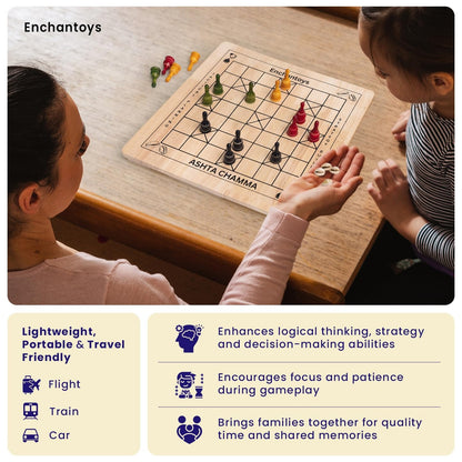 Buy Ashta Chamma Peeta – Trending Handcrafted Wooden Board Game Online On Enchantoys