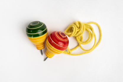Traditional Indian wooden spinning top toy – Latoo game for children